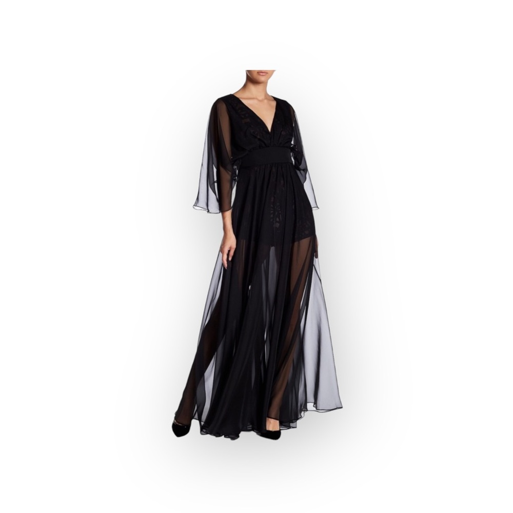 new Lotus Threads ❤︎︎ Lace Romper Overlay Gown Cocktail Maxi Dress ❤︎︎ Edgy Chic - Picture 5 of 16